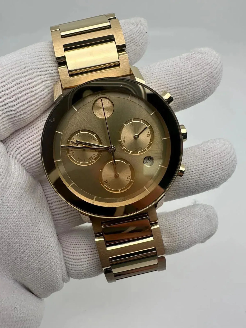 Pre-owned Movado Bold Evolution 42mm Quartz Men Steel Watch 3600811 (Good)