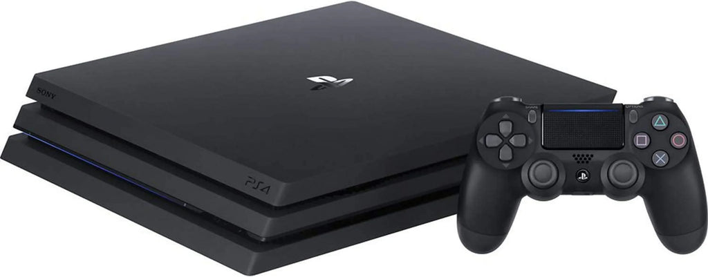 PlayStation 4 Pro 1TB Gaming Console Black HDMI Cable 2 Controller With BOLT AXTION Cleaning Kit Bundle Like New