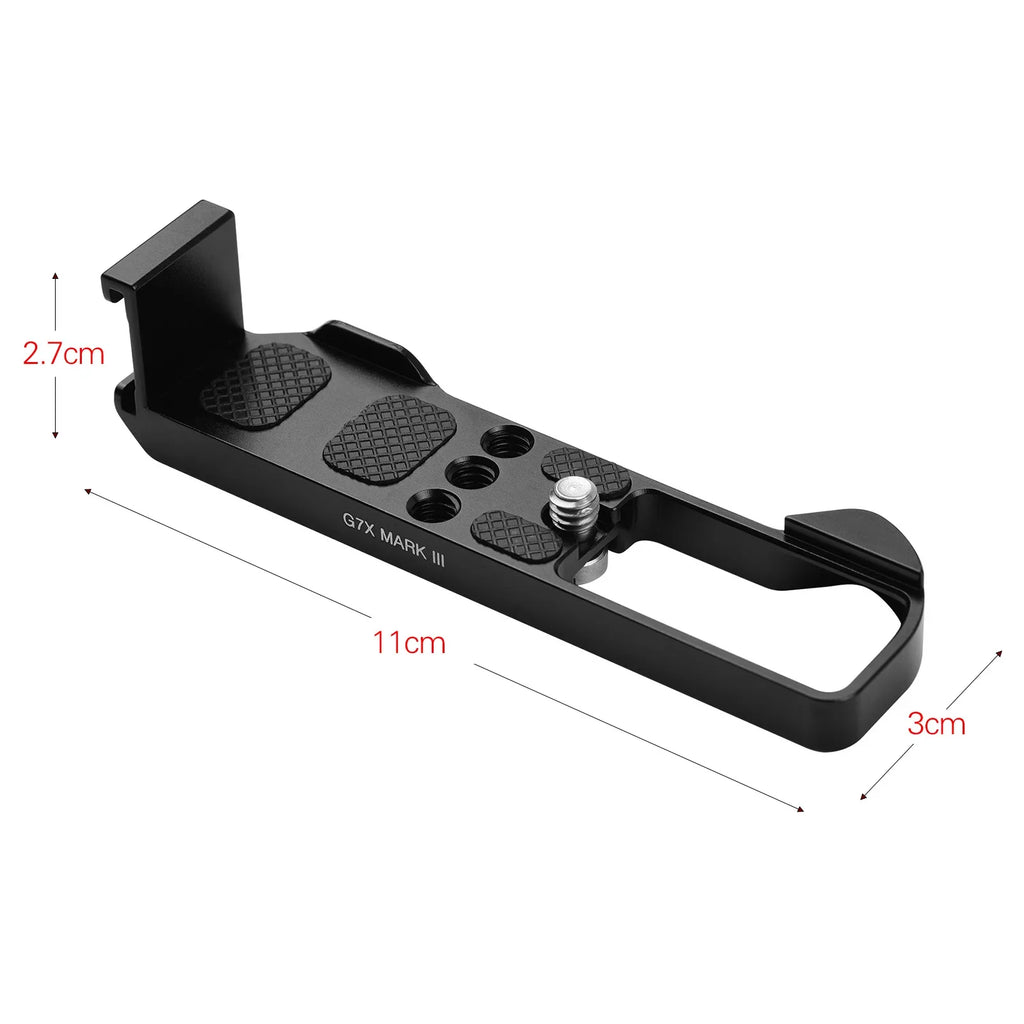 Suzicca Camera Quick Release L Mount PLatitudee with Cold Shoe 1/4 3/8 Threaded Holes Wrenches Replacement for  G7X Mark III Camera Accessories