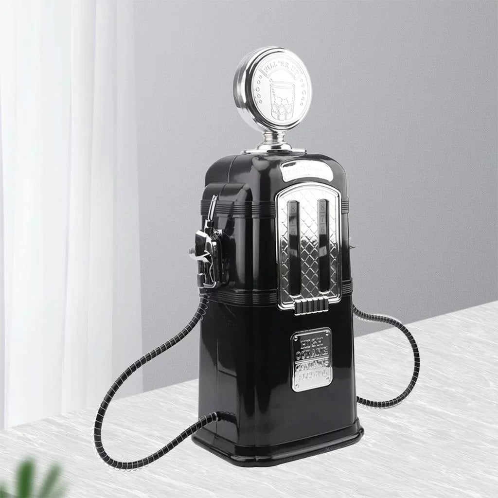 Dual Gas Station Dispenser Gas Pump Vodka Beverage Dispenser Black