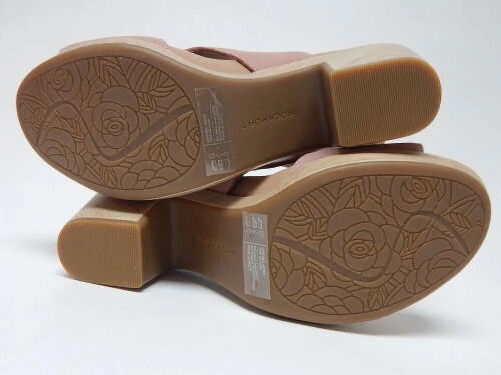 Rockport Vivienne Size US 9 W WIDE Women's Suede Slingback Sandals Light Rose