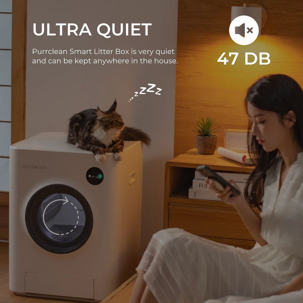 Instachew Purrclean Self-Cleaning Automatic Cat Litter Box with App Control, Support 5GHz & 2.4GHz WiFi