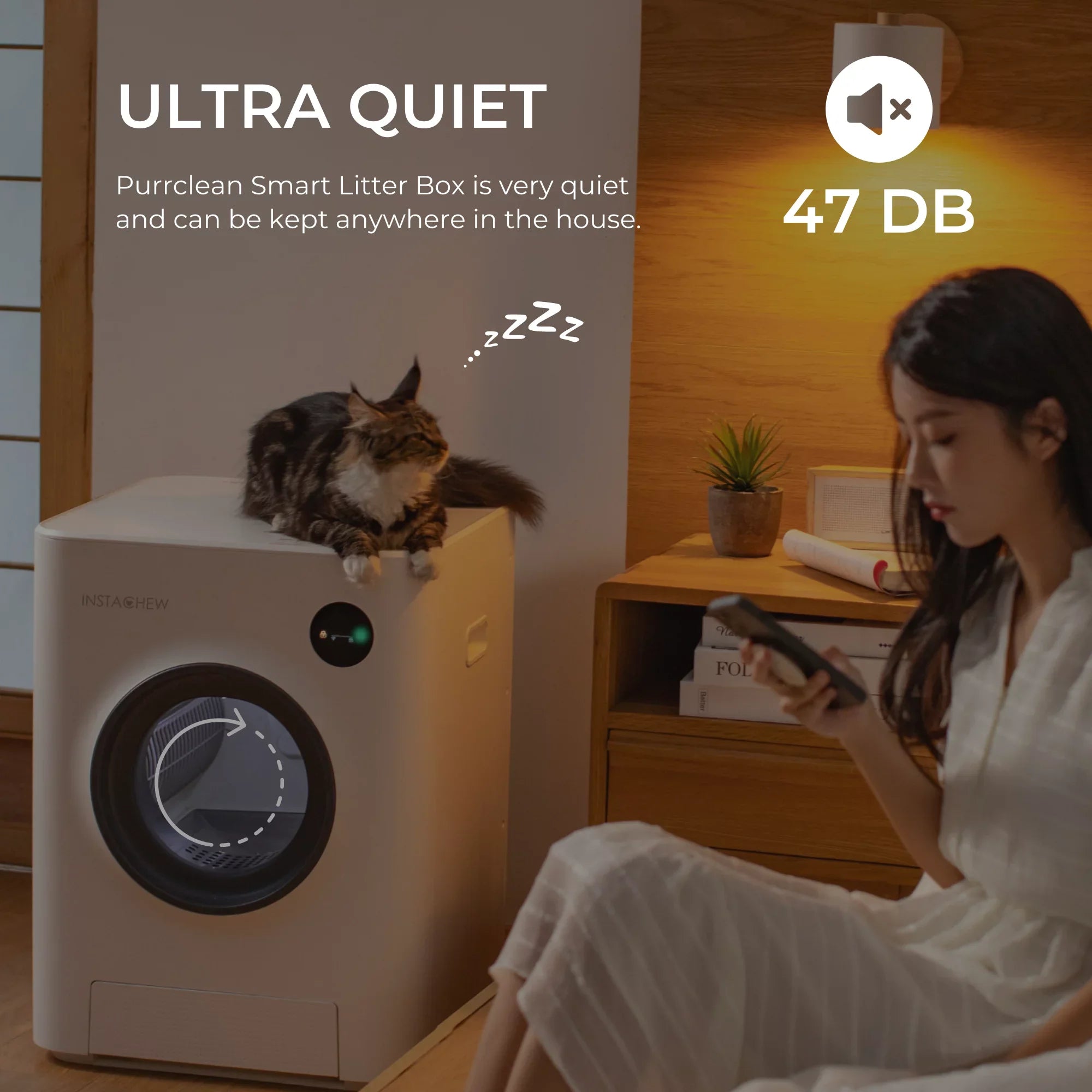 Instachew Purrclean Self-Cleaning Automatic Cat Litter Box with App Control, Support 5GHz & 2.4GHz WiFi