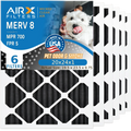 20x24x1 Air Filter Odor Eliminator Carbon Filter MERV 8 Comparable to MPR 700 & FPR 5 AC HVAC Premium USA Made 20x24x1 Furnace Filters by AIRX FILTERS WICKED CLEAN AIR. 6 Pack
