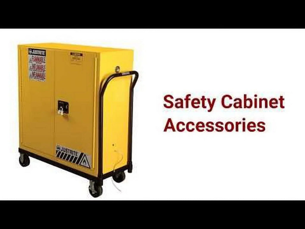 Justrite Yellow Countertop & Compact Cabinets, Manual-Closing Cabinet, 4 Gallon - 1 EA (400-890400)