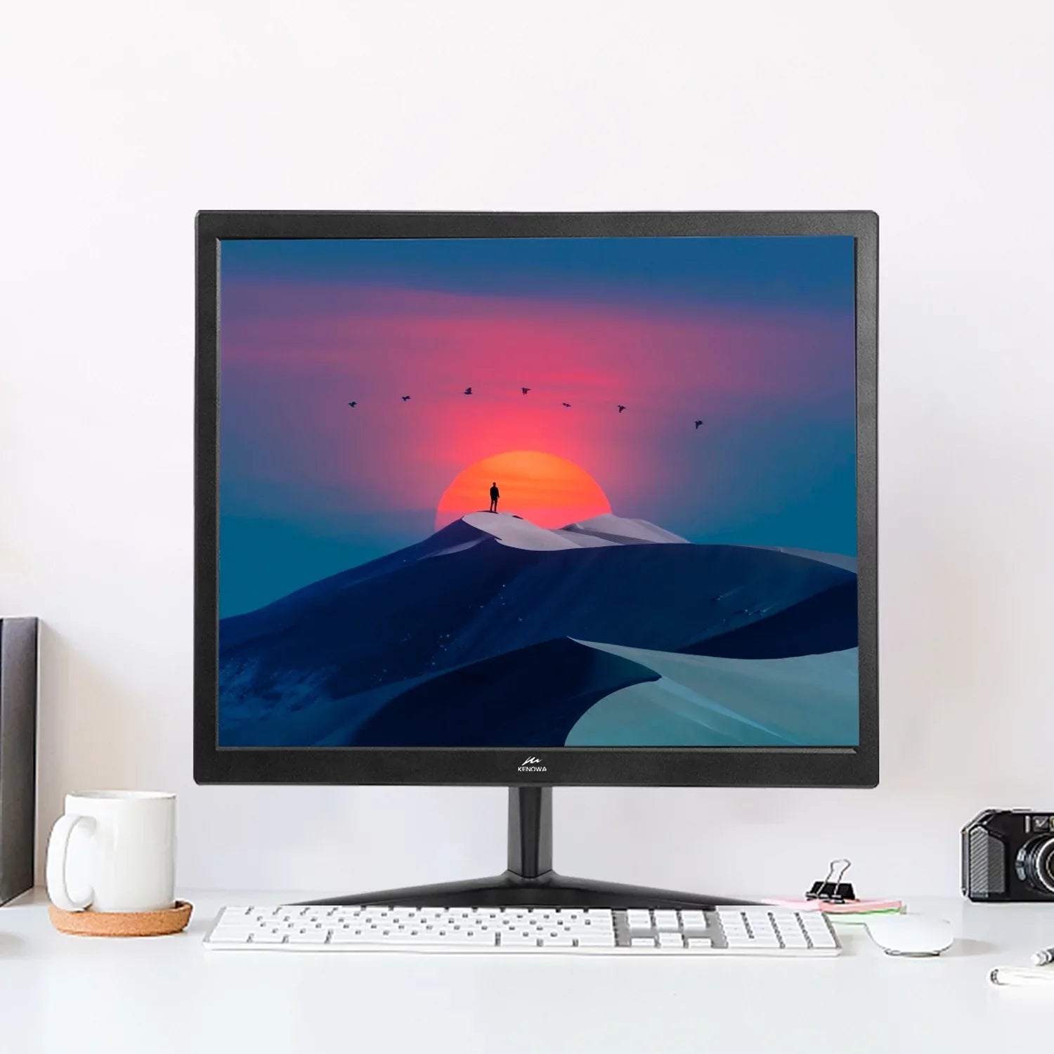 KENOWA 17 inch Ultra Slim 60Hz 1280X1024 LCD Computer Monitor, 250 CD/m² Desktop Gaming Computer Display FLatitude Panel HDMI Compliant VGA