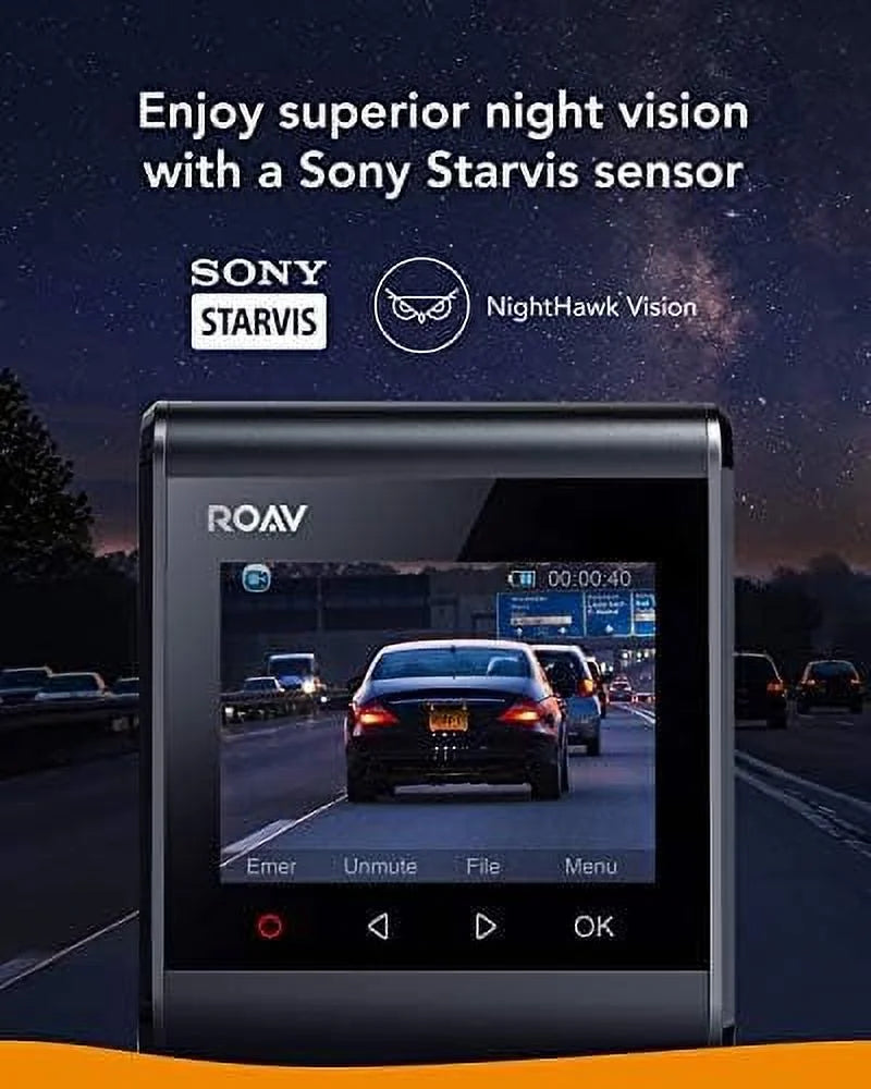 Open Box Roav DashCam S1 by Anker Full HD 1080p Resolution 60 fps AK-R2122011 black