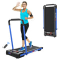 2 in 1 Under Desk Treadmill for Home; InstalLatitudeion-Free Foldable Treadmill Compact Electric Running Machine; Remote Control & LED Display Walking Running Jogging