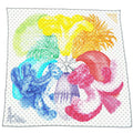 Pre-Owned Hermes HERMES Carre 90 Wings and PLUMETS ET PANACHES White Scarf Muffler H003851S01 (Like New)