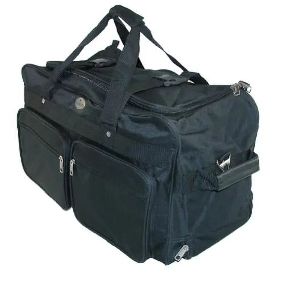 Everest 322WH-BK 22 in. Deluxe Rolling Duffel Bag with Telescopic Handle