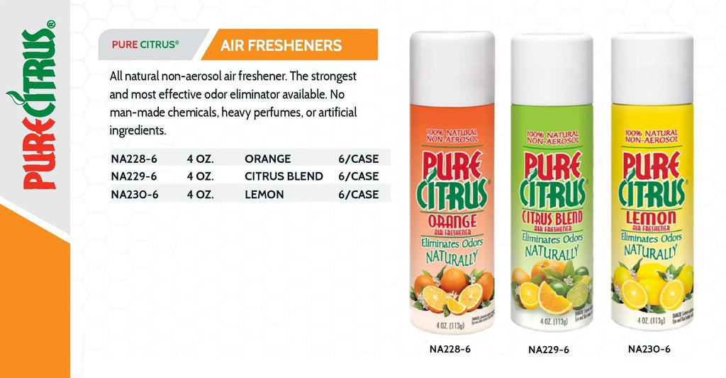 Pure Citrus NA228-6 Non-Aerosol Air Freshener Spray, Refreshing Orange Scent, 4 fl oz (Pack of 6)