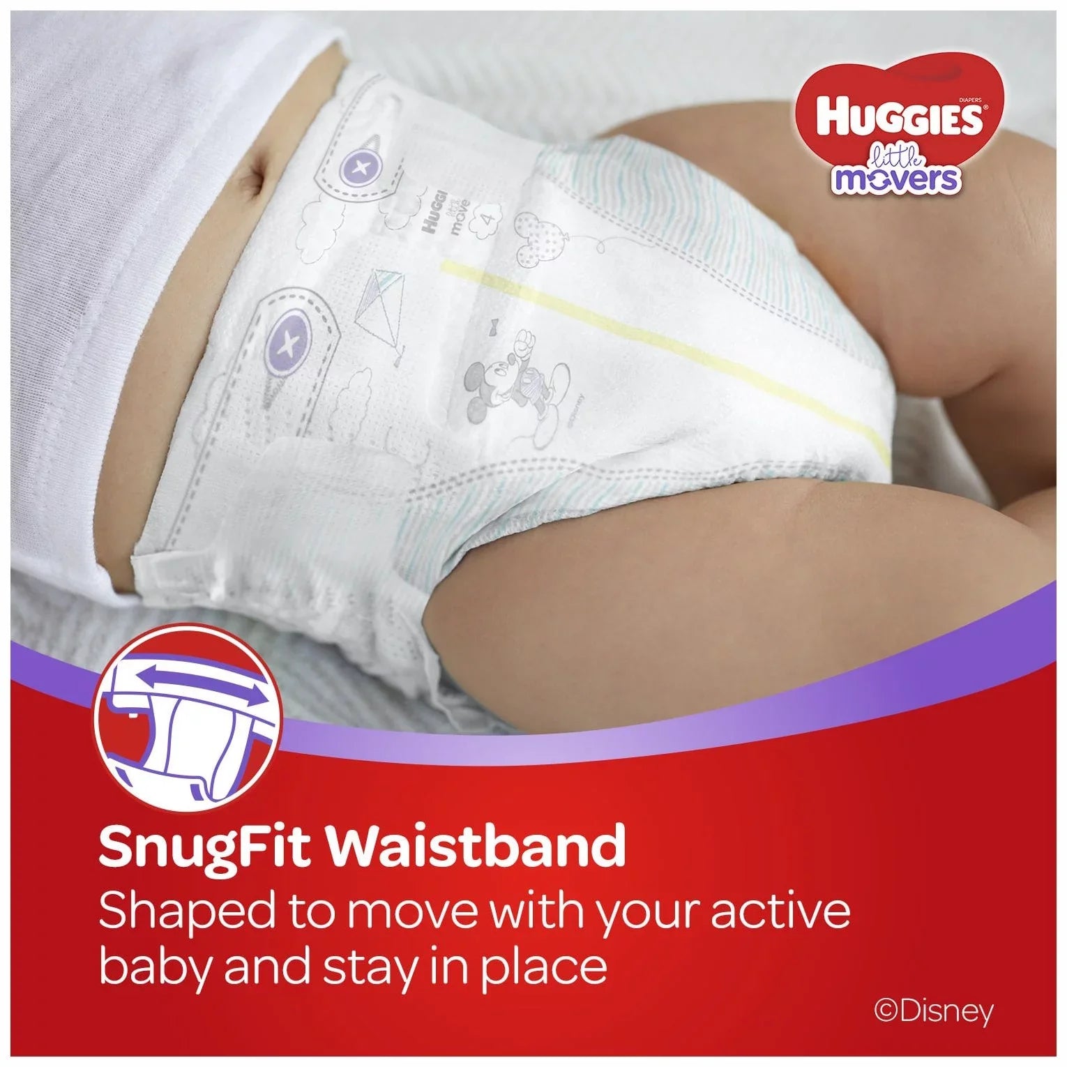 Huggies Little Movers Baby Diapers, Size 4, 104 Ct, Giant Pack