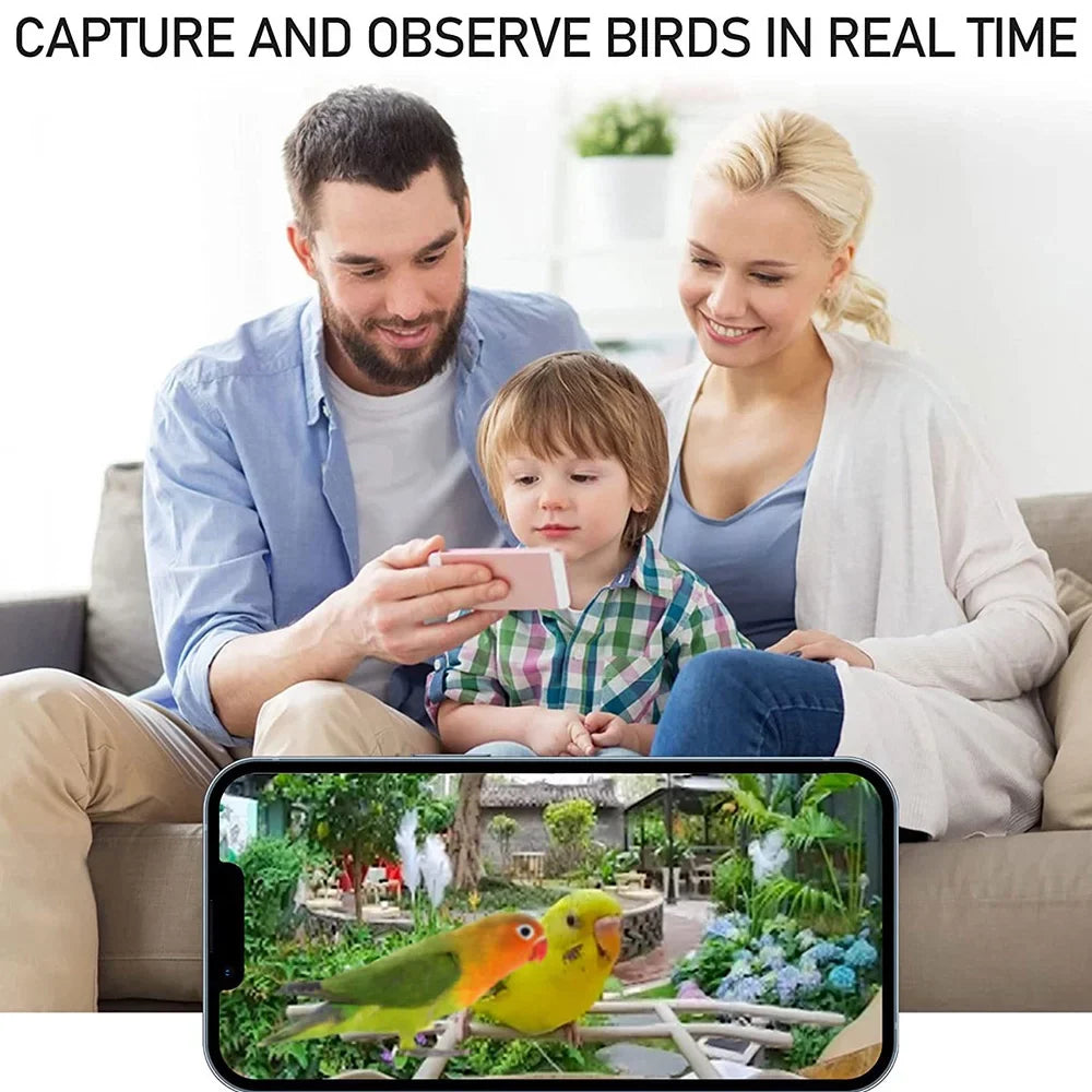 moobody WIFI Smart Bird Feeder Camera 1080P Auto Capture Bird Video, Motion Detection, Real-time Notification, AI Identify Bird Species, IP65 Waterproof 128G TF Cards for Bird Watching Enthusiasts