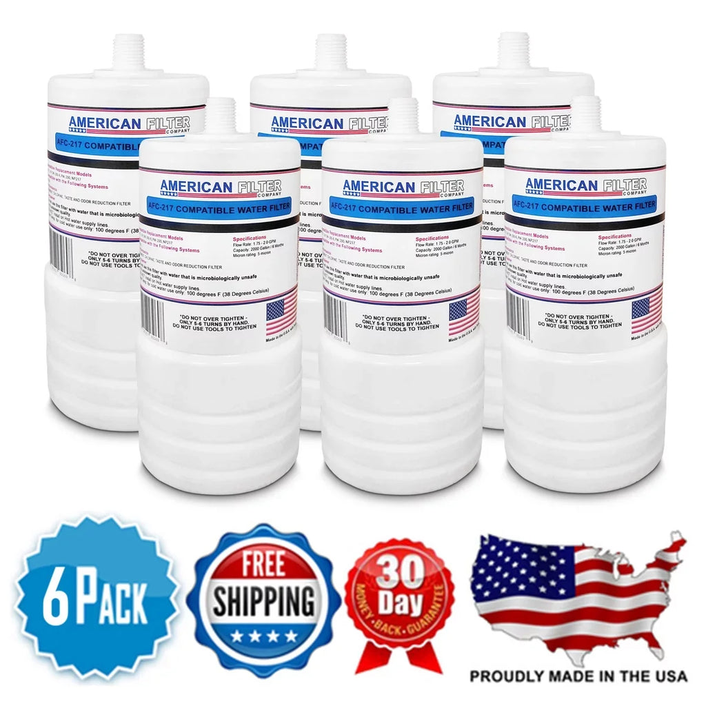 AFC Brand , Water Filter Cartridge , Model # AFC-APH-217 , Compatible with 3M® CFS217-H - 6 Pack - Made in U.S.A.
