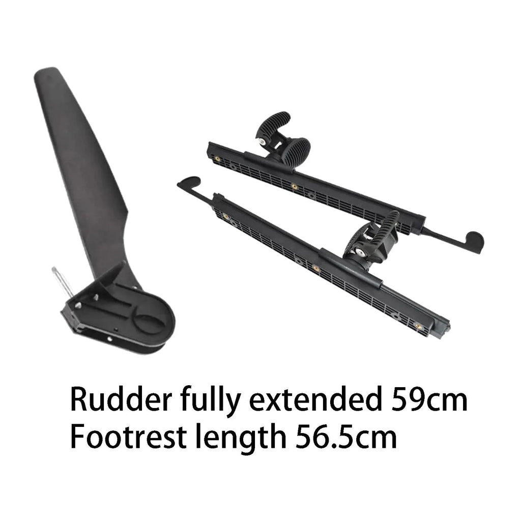 AMLESO Kayak Rudder Kayak Foot Pegs Boat Tail Watercraft Rudder with Foot Brace Pedals for Fishing Boat Canoeing Marine Accessories