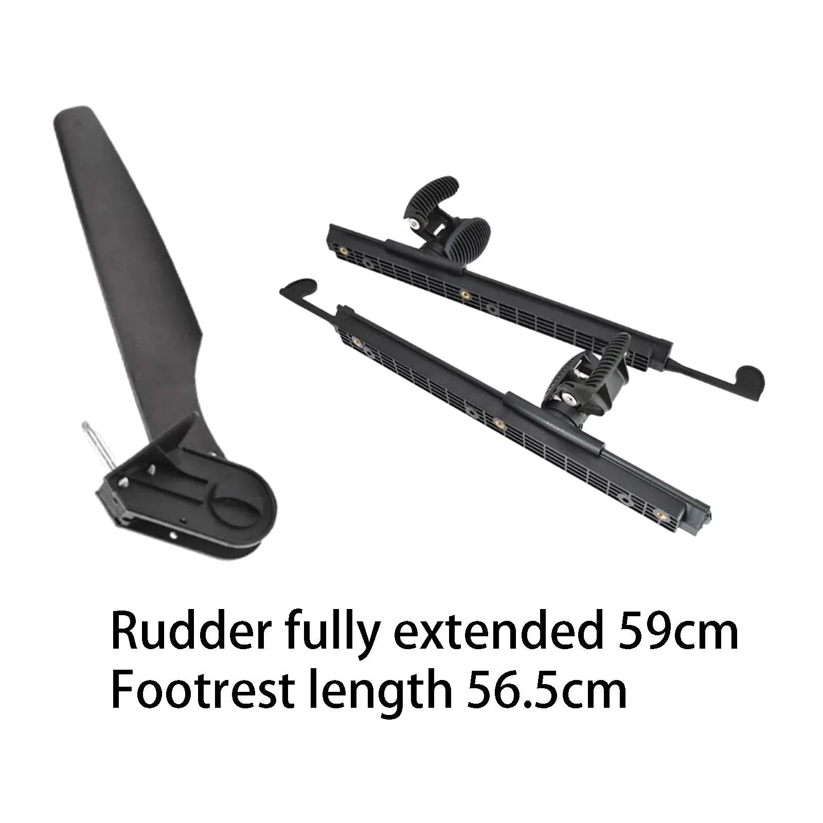 AMLESO Kayak Rudder Kayak Foot Pegs Boat Tail Watercraft Rudder with Foot Brace Pedals for Fishing Boat Canoeing Marine Accessories