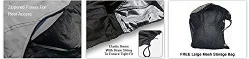 Custom Fit Weatherproof Jet Ski Covers Full for Yamaha Waverunner FX Cruiser/HO/SHO/FX HO 2007-2008 - Gray/Black - Trailerable - All Weather - Rain & Sun - Free Trailer Straps & Bag