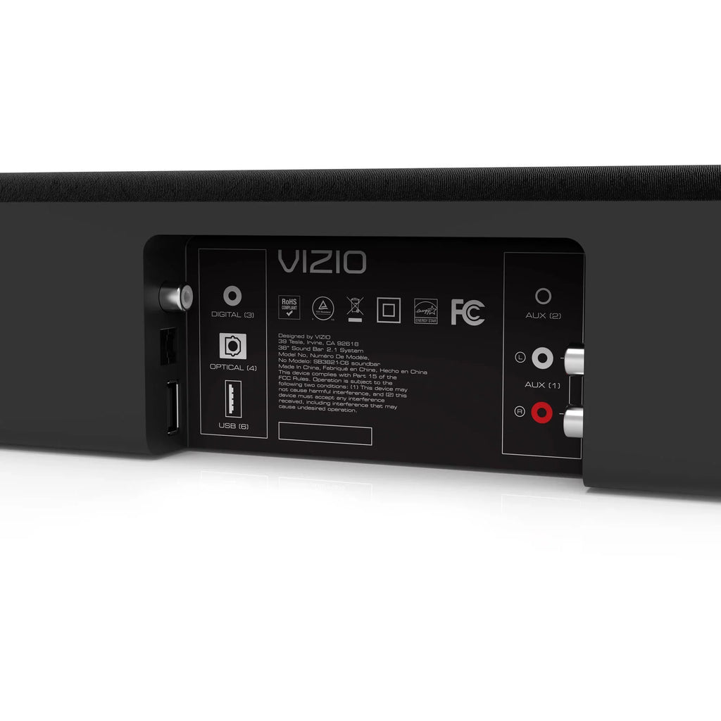 Restored VIZIO 38" 2.1ch Sound Bar System (SB3821-C6B) (Refurbished)