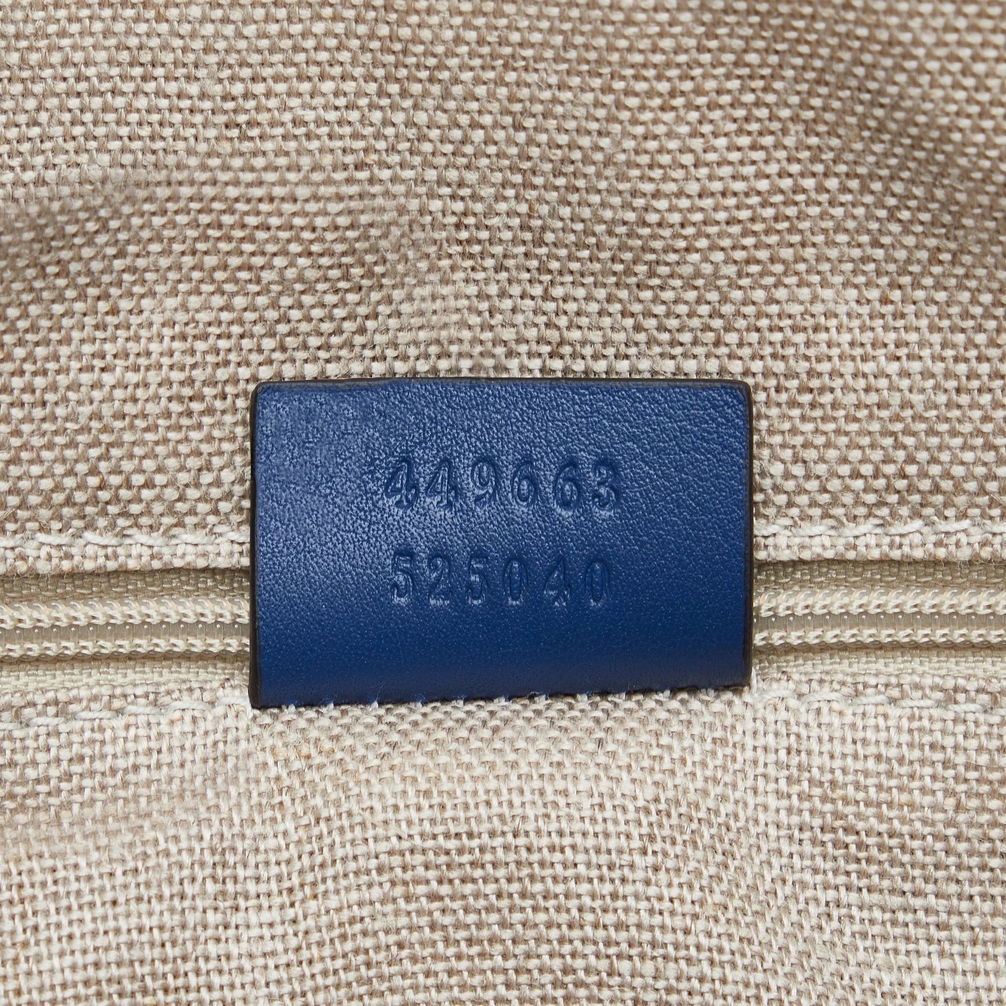 Pre-Owned Authenticated Gucci Medium Microguccissima Dome Satchel Calf Leather Blue Unisex (Good)
