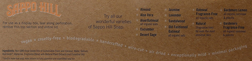 Sappo Hill Glycerine Soap Almond - 3.5 Oz - Case Of 12
