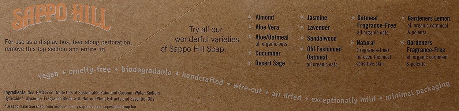 Sappo Hill Glycerine Soap Almond - 3.5 Oz - Case Of 12