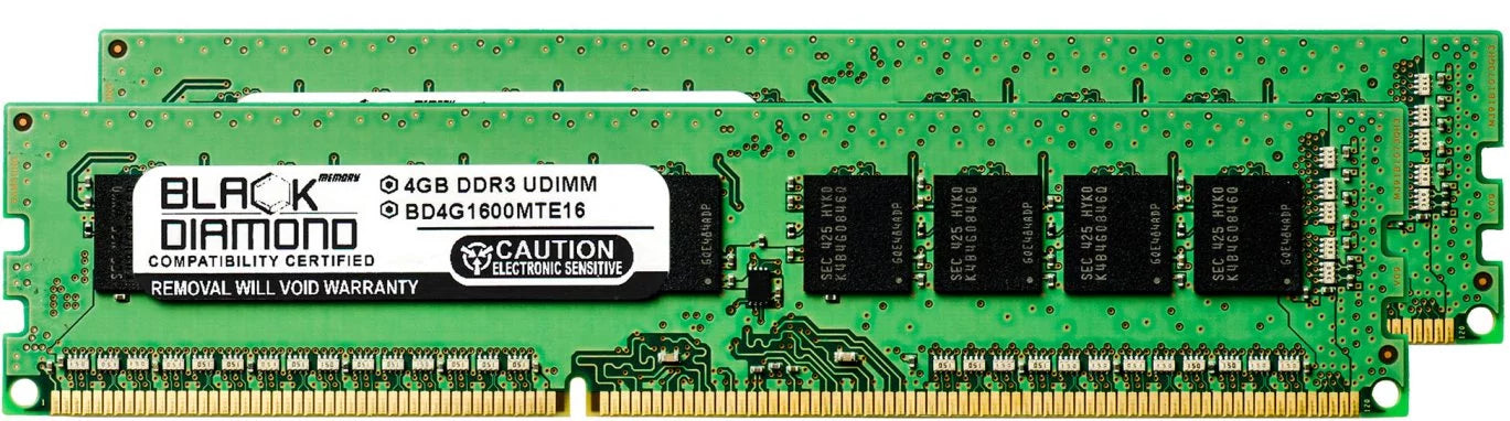 8GB 2X4GB RAM Memory for  Z Series Z9PE-D8 WS (non-ECC,ECC), Z9PE-D16 (UDimm) DDR3 ECC UDIMM 240pin PC3-12800 1600MHz Black Diamond Memory Module Upgrade