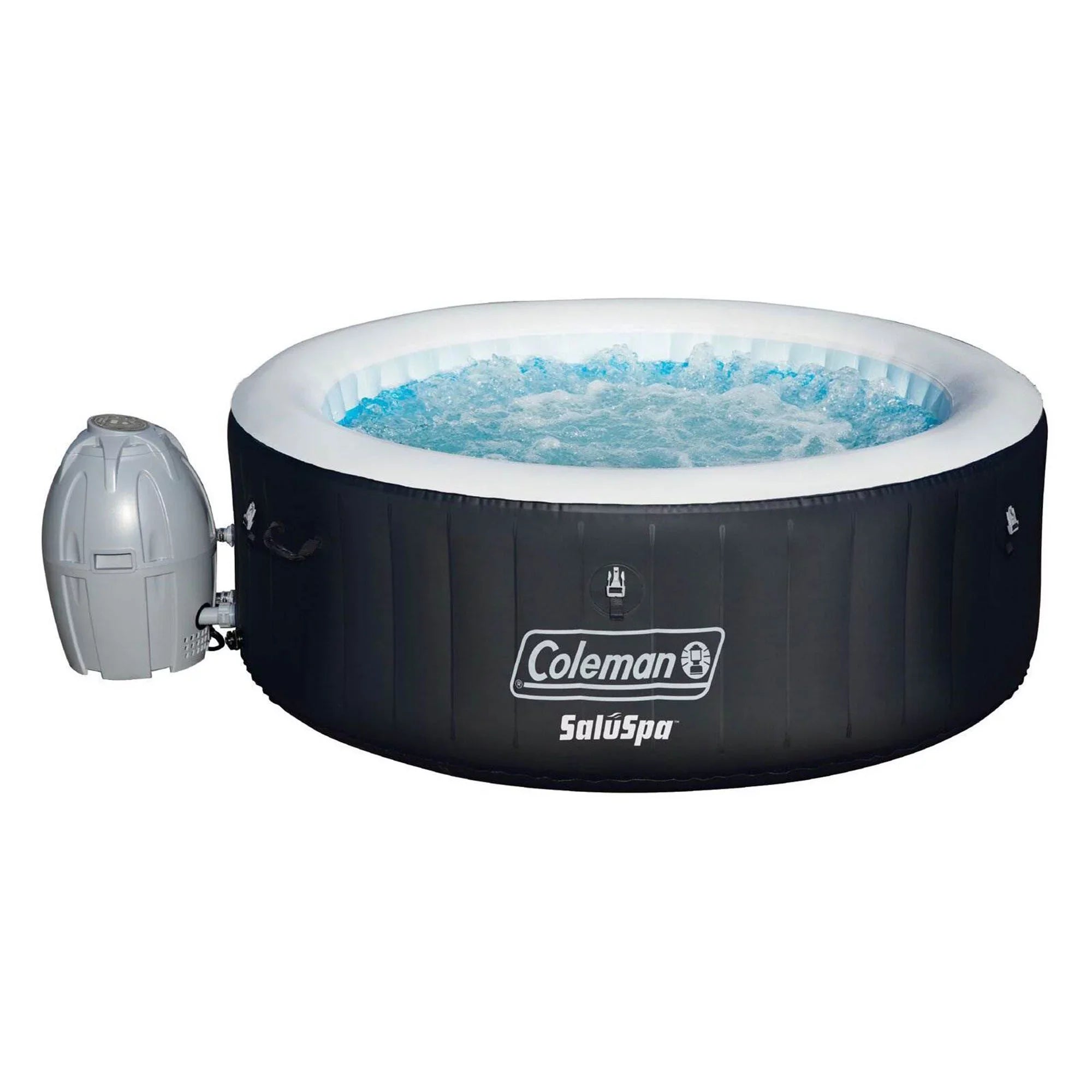 Coleman SaluSpa 4 Person InfLatitudeable Outdoor Hot Tub & 2 Seat Accessory
