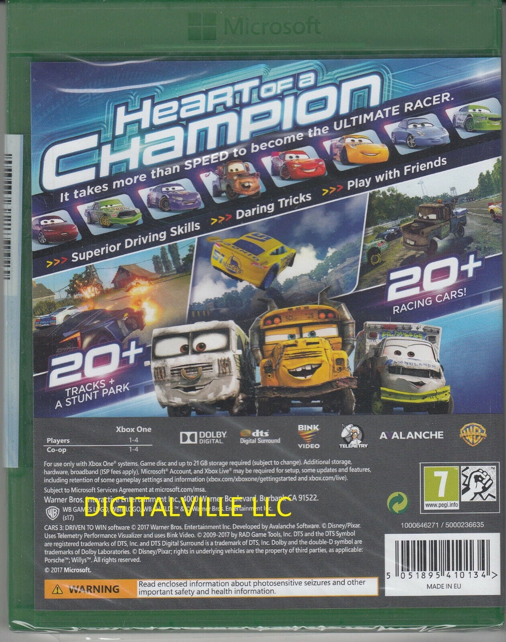 Cars 3 Driven to Win Xbox One Brand New Factory Sealed Disney Pixar