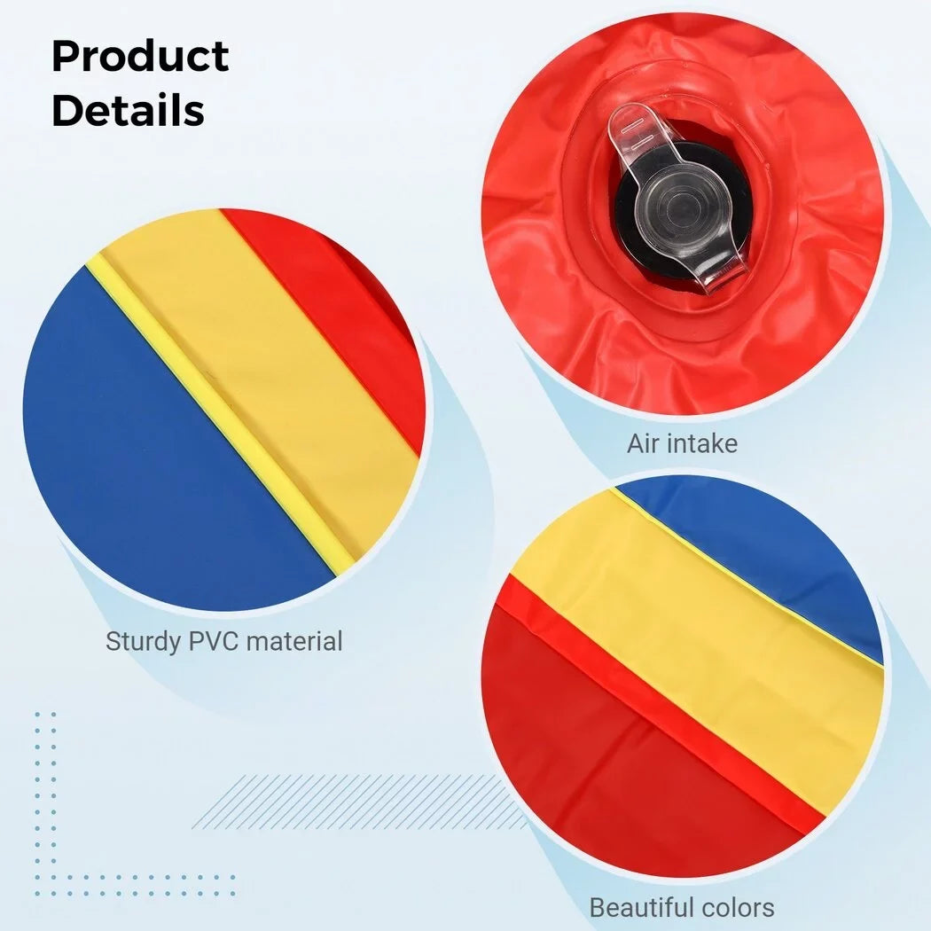 Giant InfLatitudeable Beach Ball, Novelty Pool Toy for Kids Toddlers Adults, Jumbo Size 59 Inches, Huge Swimming Pool Ball for Games, Foldable Beach Ball in Mixed Blue Red Yellow
