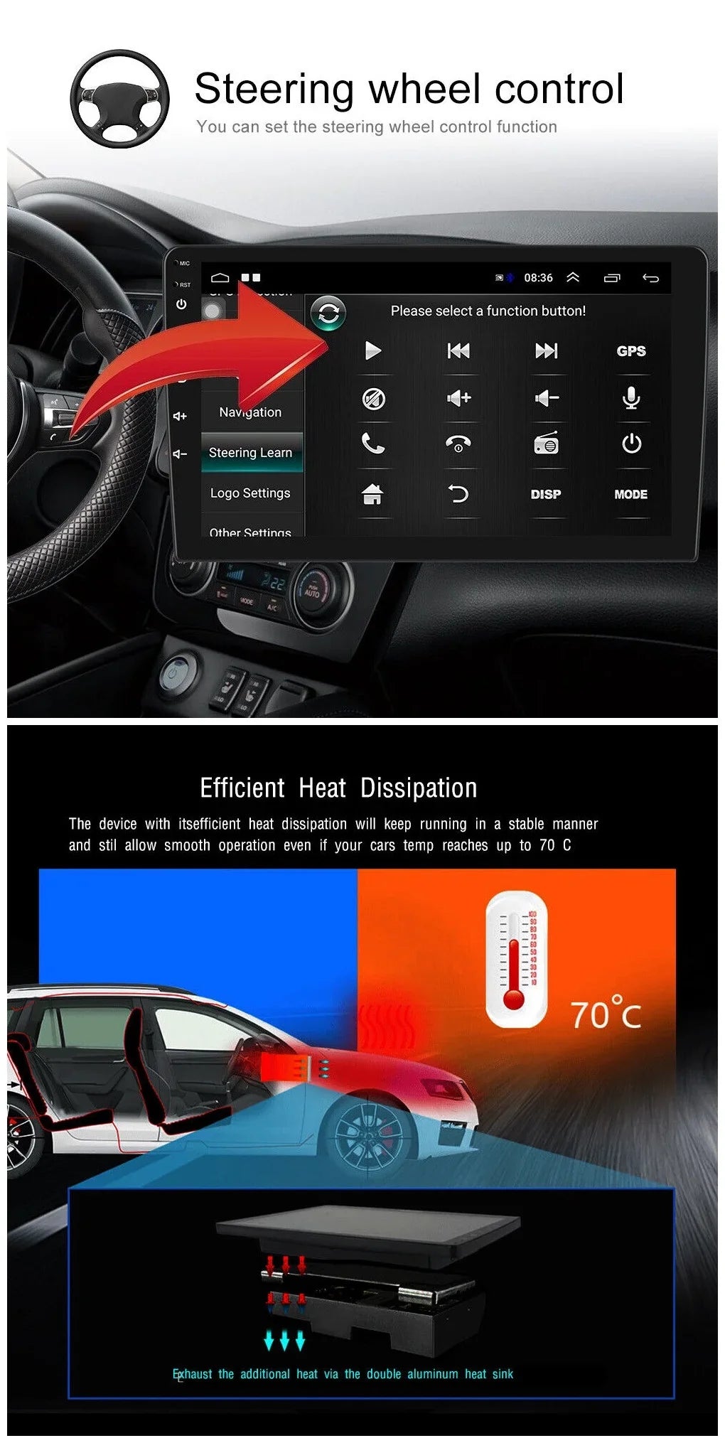 Carplay 2+32GB Android 12 Bluetooth Wifi Car Stereo Radio Head Unit GPS Navigation For 2003-2007 Honda Accord