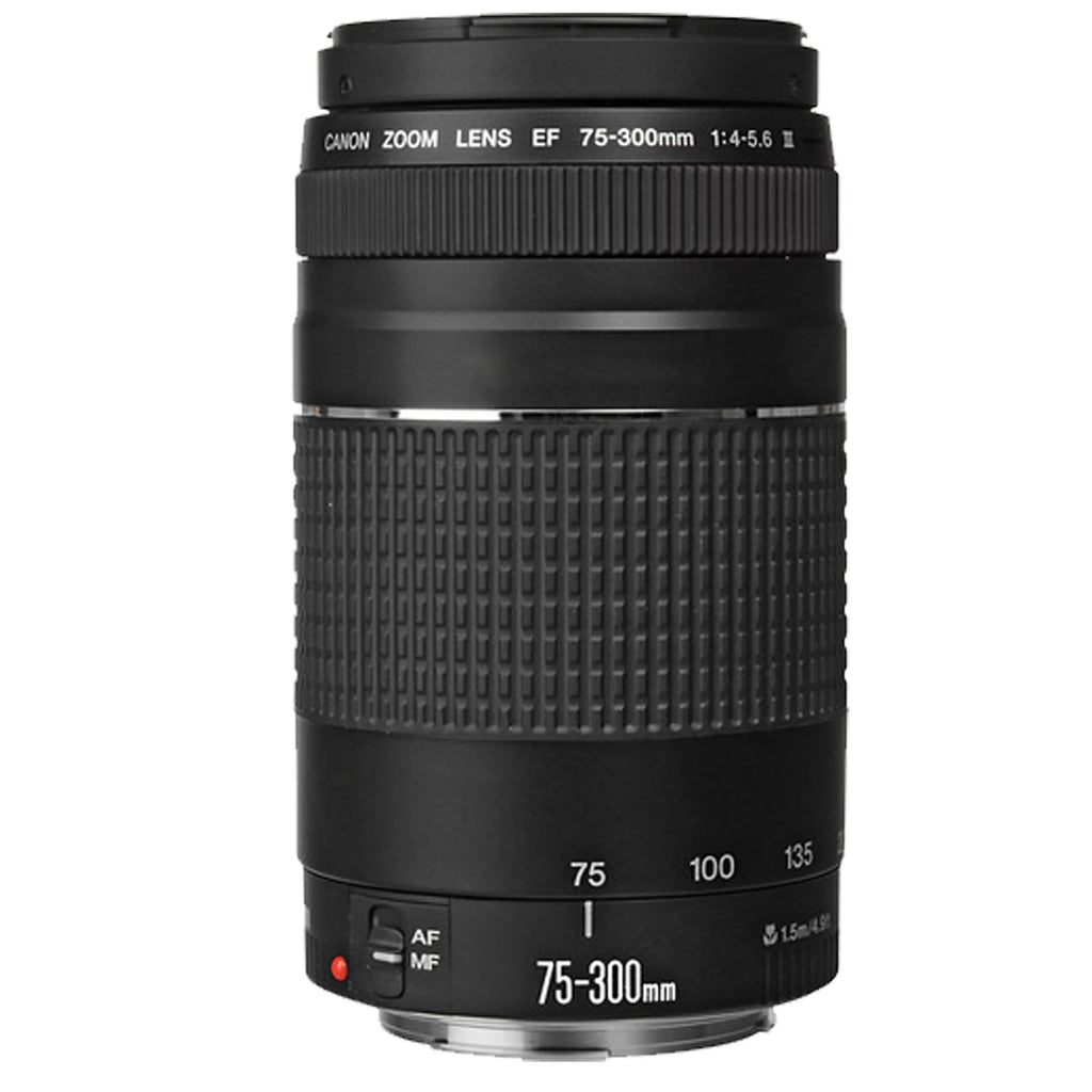 EOS 5D Mark IV DSLR Camera w/ EF 50mm STM + 75-300mm + 420-800mm Super Telephoto Lens + LED Always on Light + 128GB Memory, Filters, Case, Tripod + More (34PC Bundle Kit)
