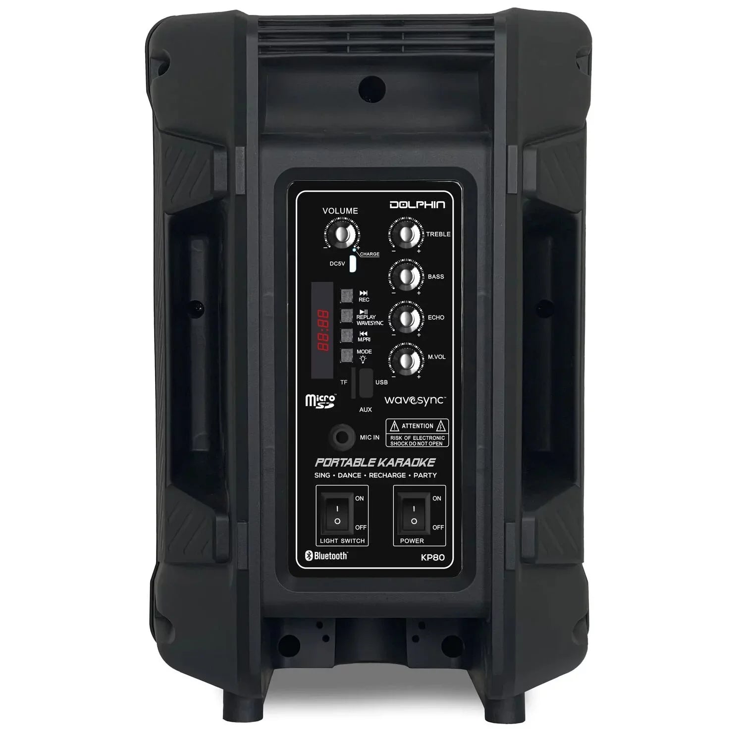 Portable 8" Karaoke Speaker with Wirlss Microphne