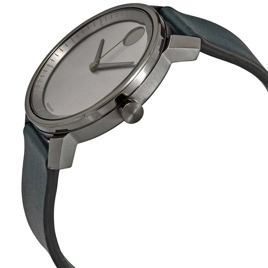 Movado (3600570) Bold Mens Forest Green Leather Strap Gunmetal Dial Quartz Watch