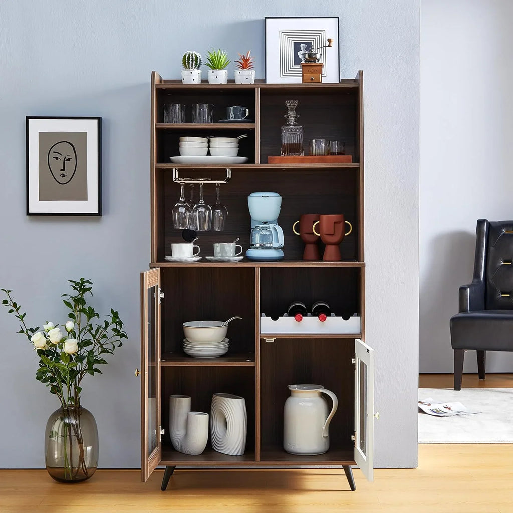 TJUNBOLIFE Locker  Wine Rack Locker  Cabinet Locker Multifunctional Cabinet Kitchen Cabinet Dining Room Cabinet with  Mix of Cabinets and Shelves for Home Bedroom Living Room