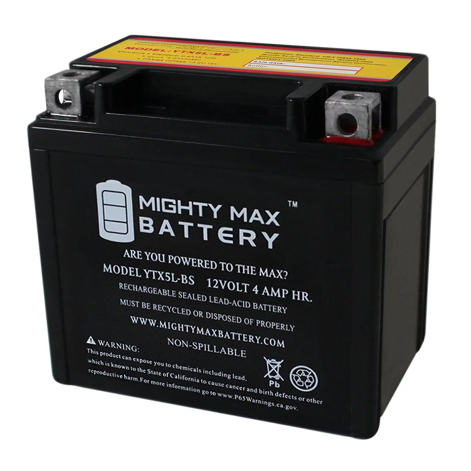 YTX5L-BS AGM Battery Replacement for 2009 Yamaha 125 Zuma