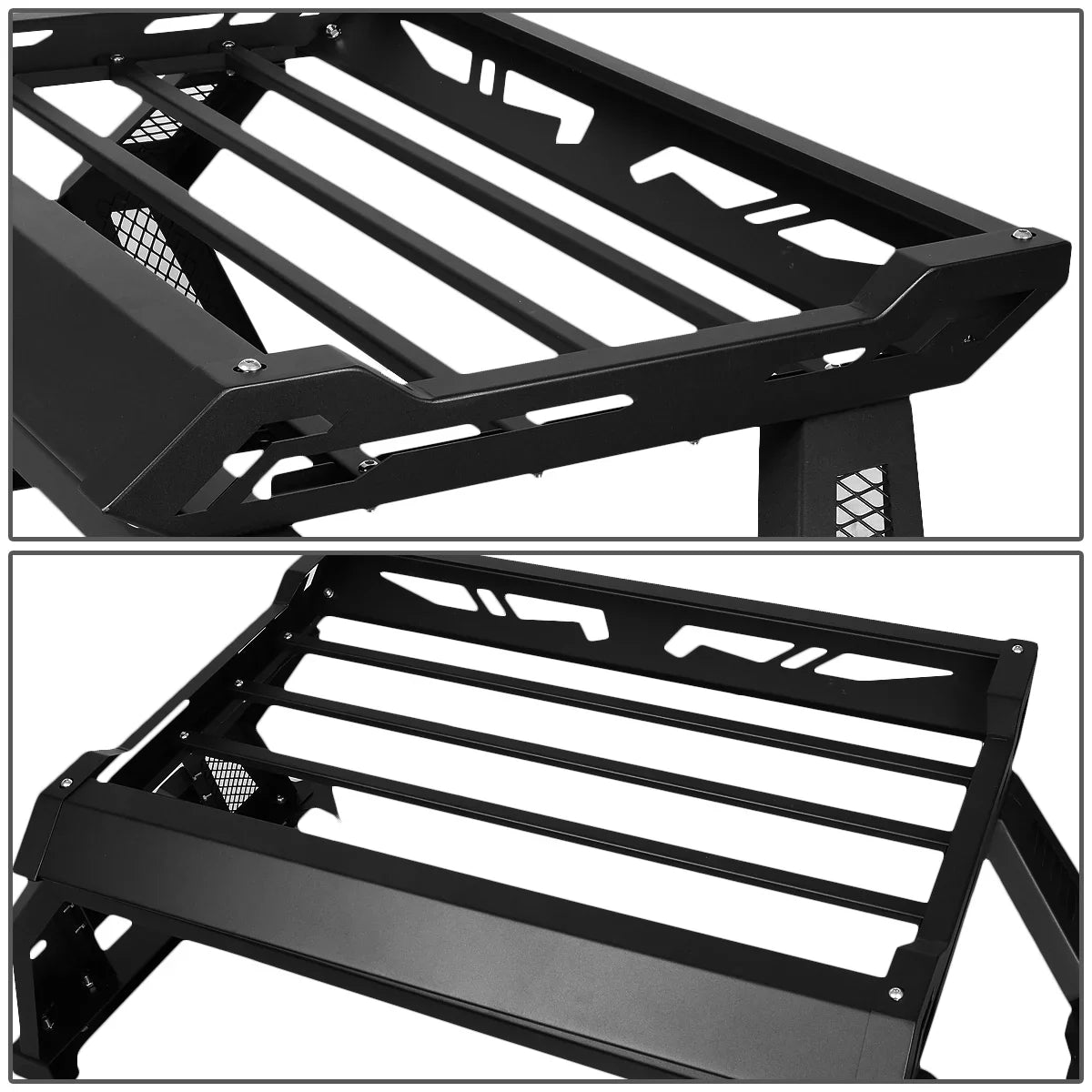 DNA Motoring TCRB-006 For 2005 to 2020 Toyota Tacoma Square Style Offroad Truck Bed Roll Bar+Cargo Box