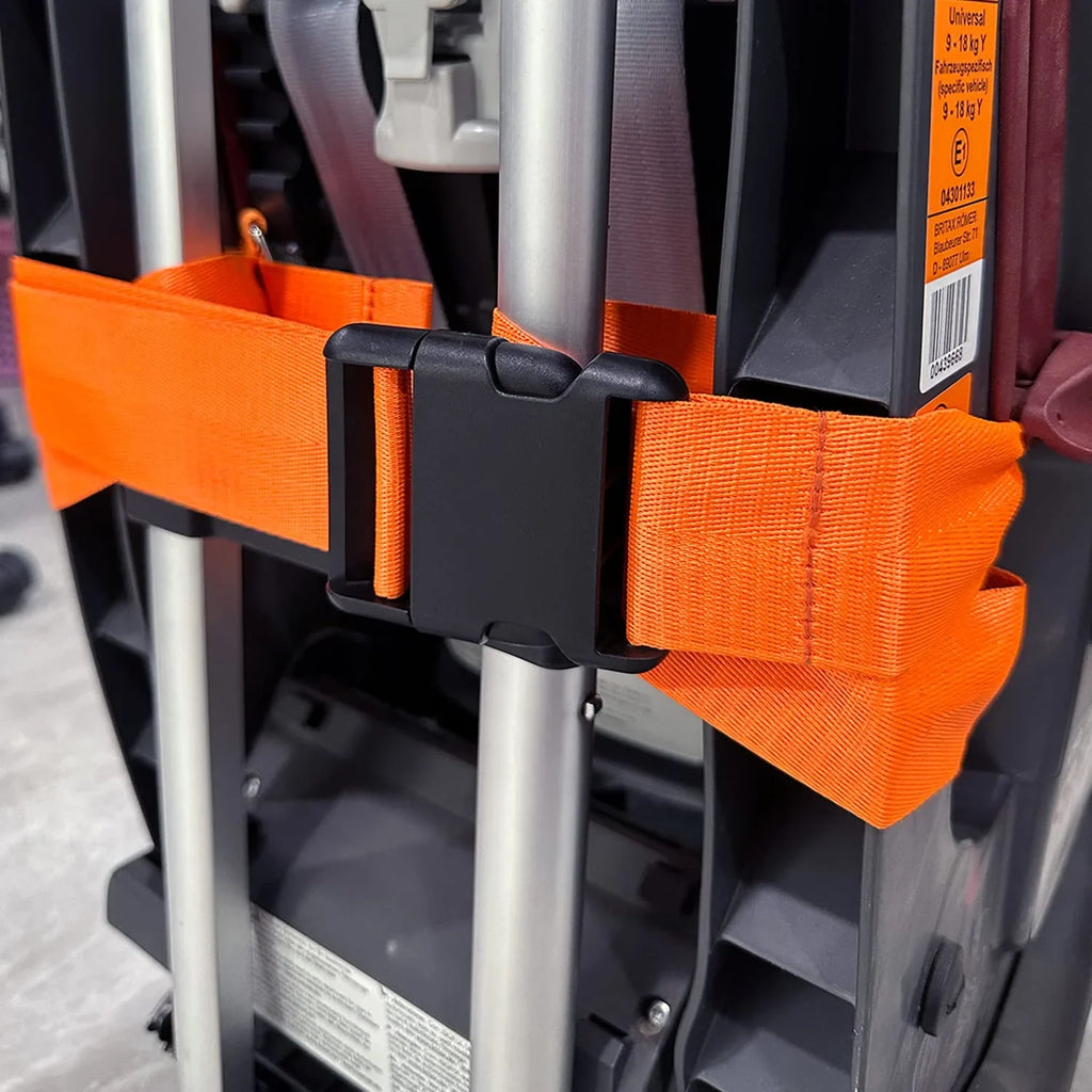 Car Seat Travel Cart for Airport-Carseat Roller for Traveling,Extendable Base PLatitudee,Foldable, storable,and stowable Under Your Airplane seat or Over Head Compartment.
