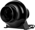 iPower 4 inch 195 CFM Inline Duct VentiLatitudeion Fan Air CircuLatitudeion Vent Blower for Grow Tent, 4" Lite, Black, 1-Pack