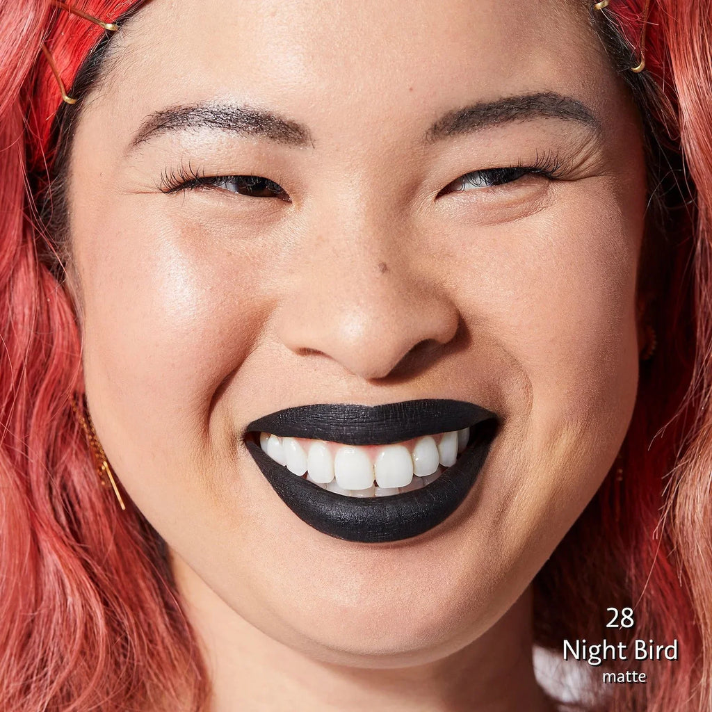 SEPHORA COLLECTION Cream Lip Stain Liquid Lipstick - 28 Night Bird - matte black - 0.169 oz/5 mL