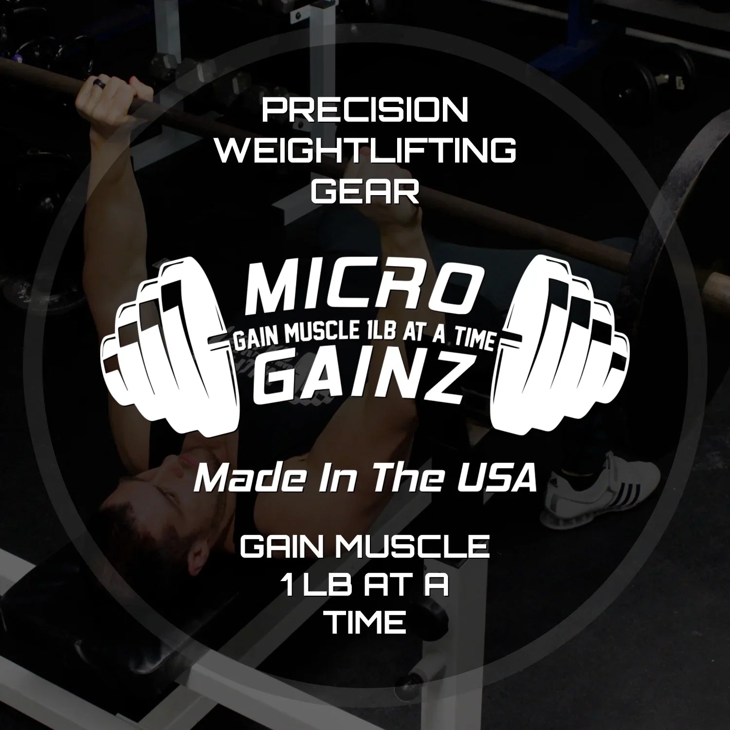 Micro Gainz Multi-Color Calibrated Fractional Weight PLatitudee Set of .25LB-.50LB-.75LB-1LB PLatitudees (8 PLatitudee Set) w/ Bag- For Olympic Barbells, Made in USA