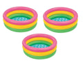 3 Intex Sunset Glow InfLatitudeable Colorful Baby Swimming Pool, Multicolored