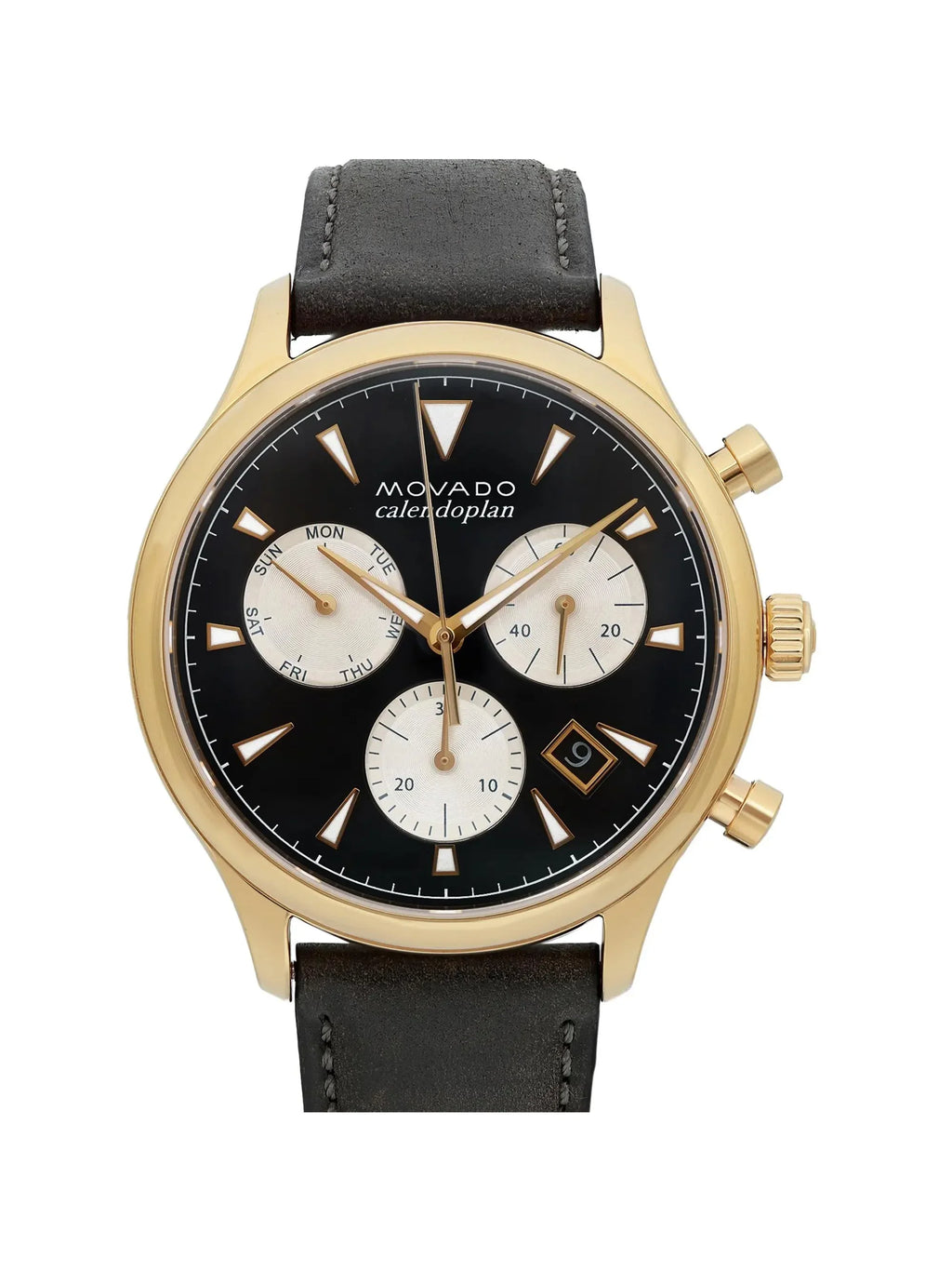 Pre-Owned Movado Heritage 43mm Navy Blue Dial Quartz Men Watch 3650006 (Good)
