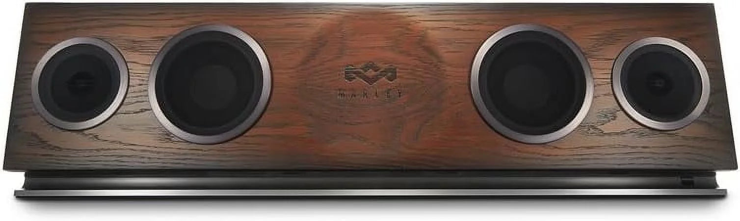 House of Marley, One Foundation Premium Home Audio Hi-Fi System, 3.5 High-Output Woofers, 2 x 1 High-Definition Tweeters, 220 Watt Stereo Power, FSC Certified Solid Oak Baffle, EM-DA002-RG Regal