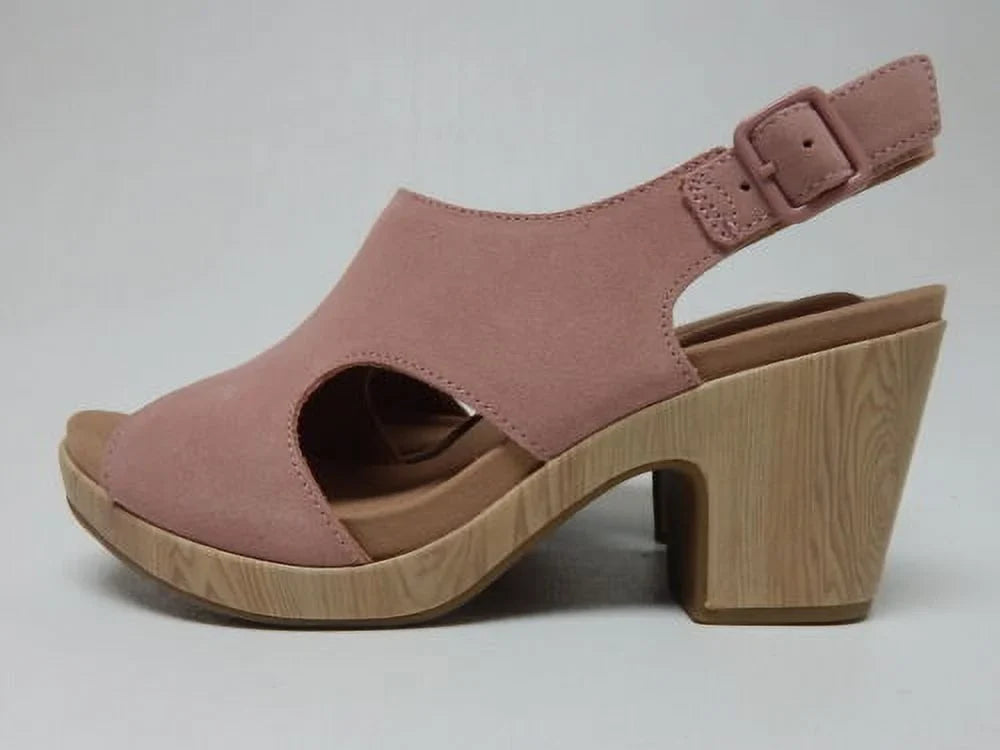 Rockport Vivienne Size US 9 W WIDE Women's Suede Slingback Sandals Light Rose