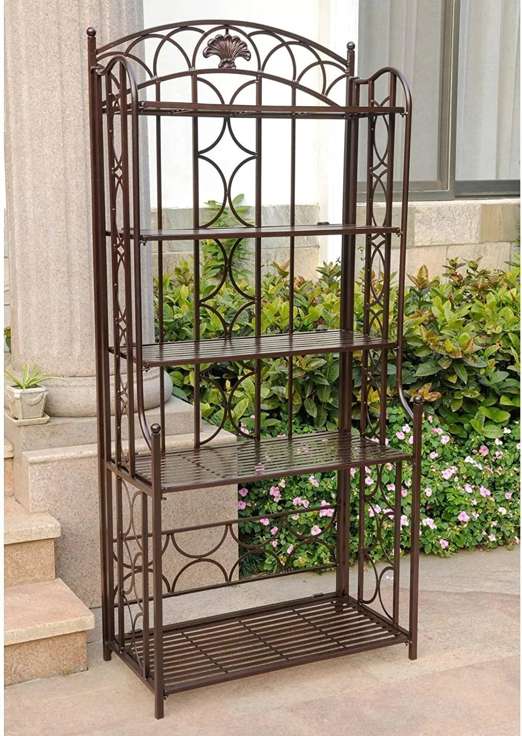 Iron Indoor/Outdoor Bakers Rack Space-Efficient For Cooling Baked Goods, Kitchen, Pantry Or Dining Area Allows For Good VentiLatitudeion, 70" D X 32" W X 4"