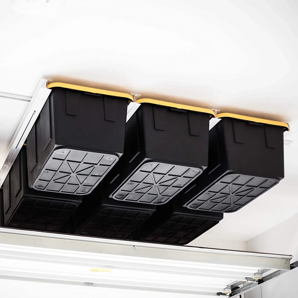 E-Z Storage Overhead Garage Ceiling Steel Storage Rack for Tote Containers