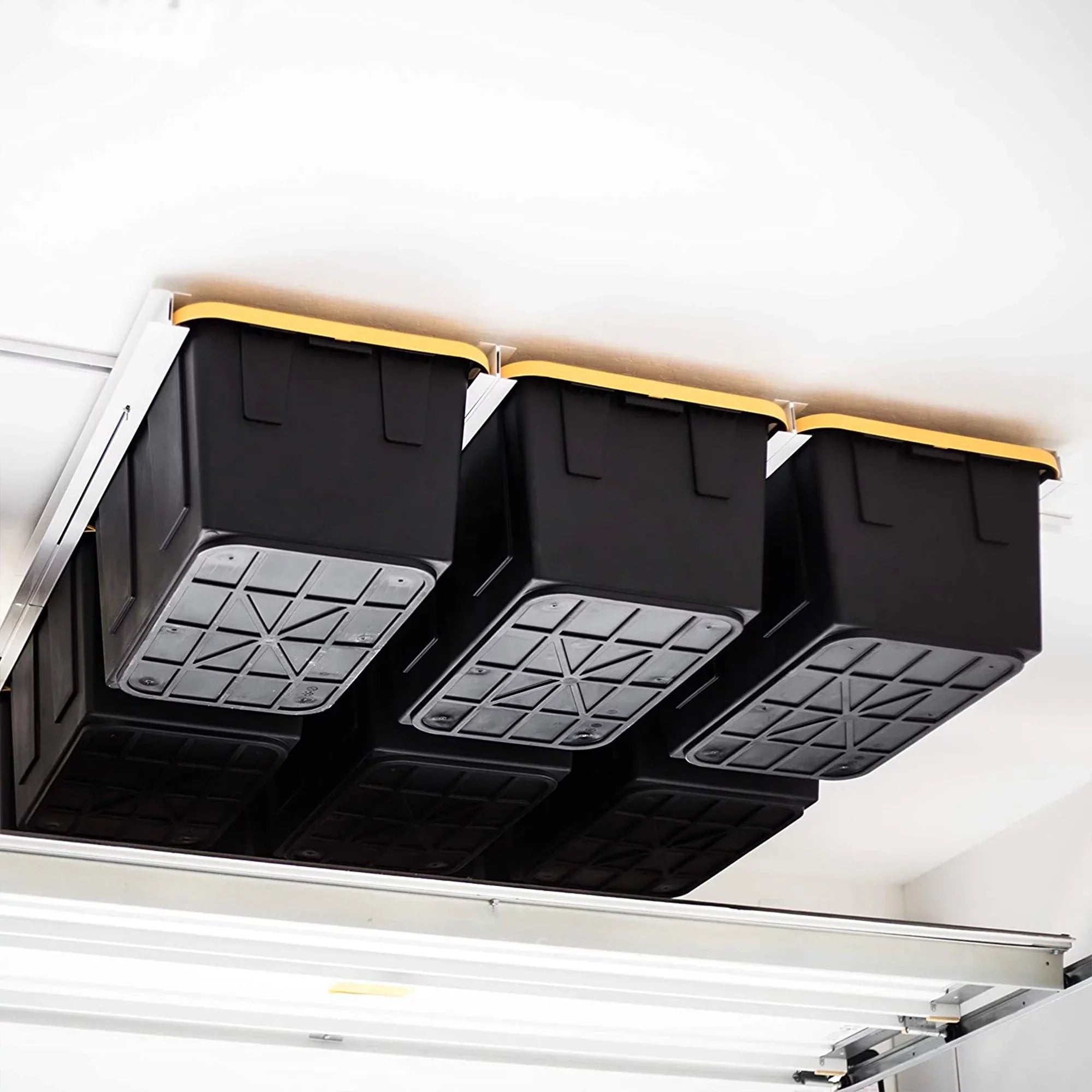 E-Z Storage Overhead Garage Ceiling Steel Storage Rack for Tote Containers