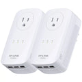 TP Link AV1200 3 Gigabit Port Pass Through Power Line Adapter Home Starter Kit