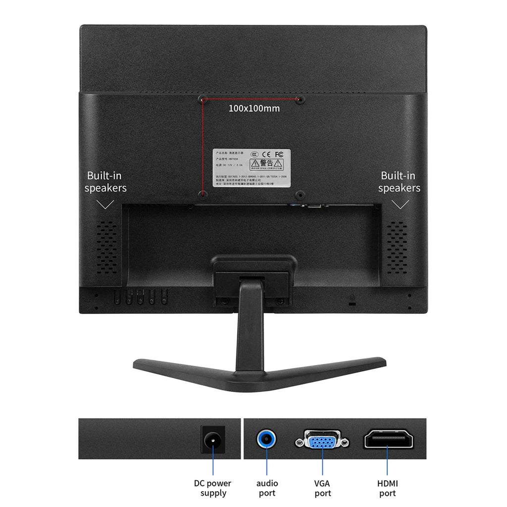 KENOWA 17 inch Ultra Slim 60Hz 1280X1024 LCD Computer Monitor, 250 CD/m² Desktop Gaming Computer Display FLatitude Panel HDMI Compliant VGA