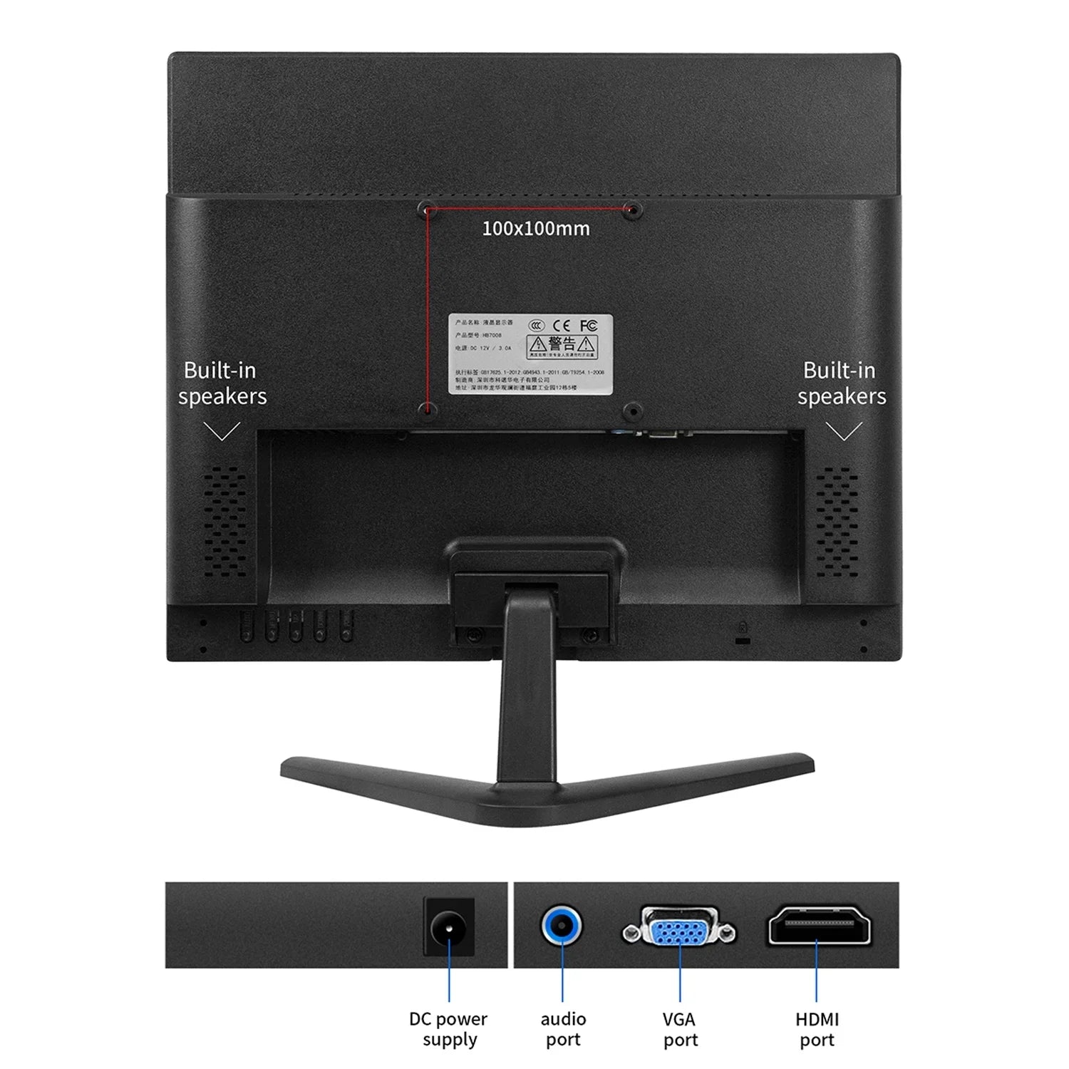 KENOWA 17 inch Ultra Slim 60Hz 1280X1024 LCD Computer Monitor, 250 CD/m² Desktop Gaming Computer Display FLatitude Panel HDMI Compliant VGA